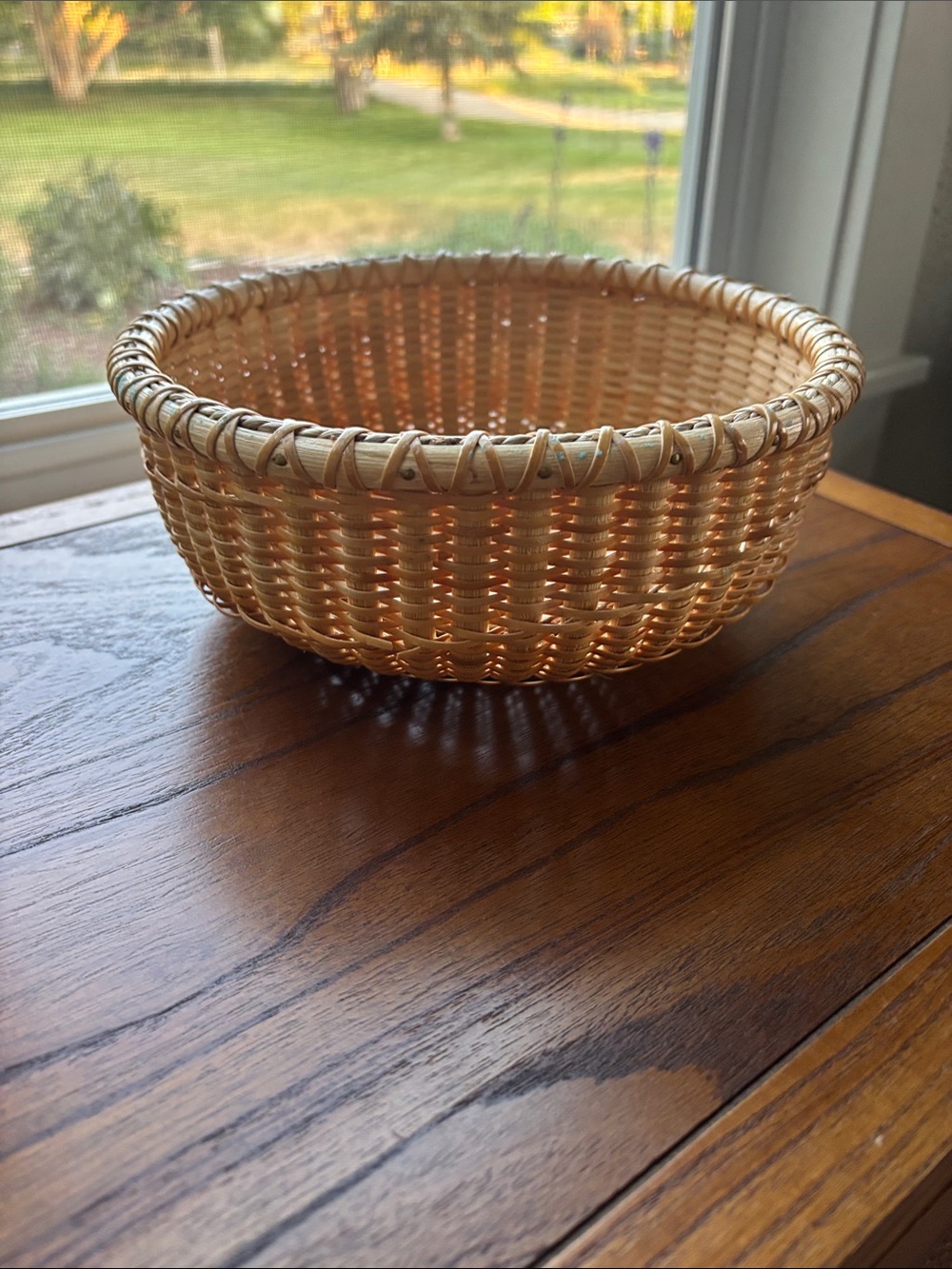 Vintage Woven Decorative Basket - Natural Tan Cottagecore Farm